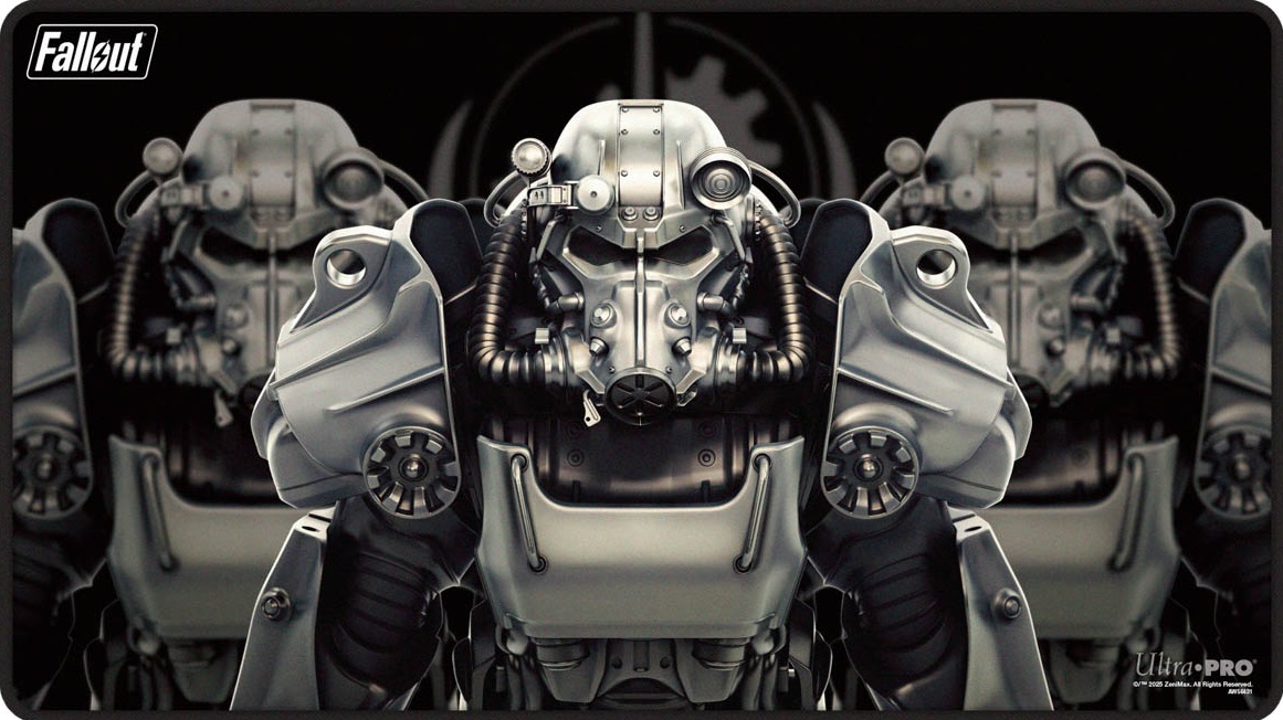 Up Playmat: Fallout Brotherhood Of Steel Black Stitch